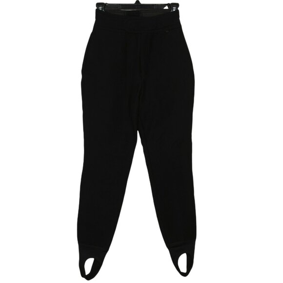 Schöller Pants - Vintage Schoeller Skifans Ski Snow Pants Woman 6 Stirrup Black Wool Blend Winter
